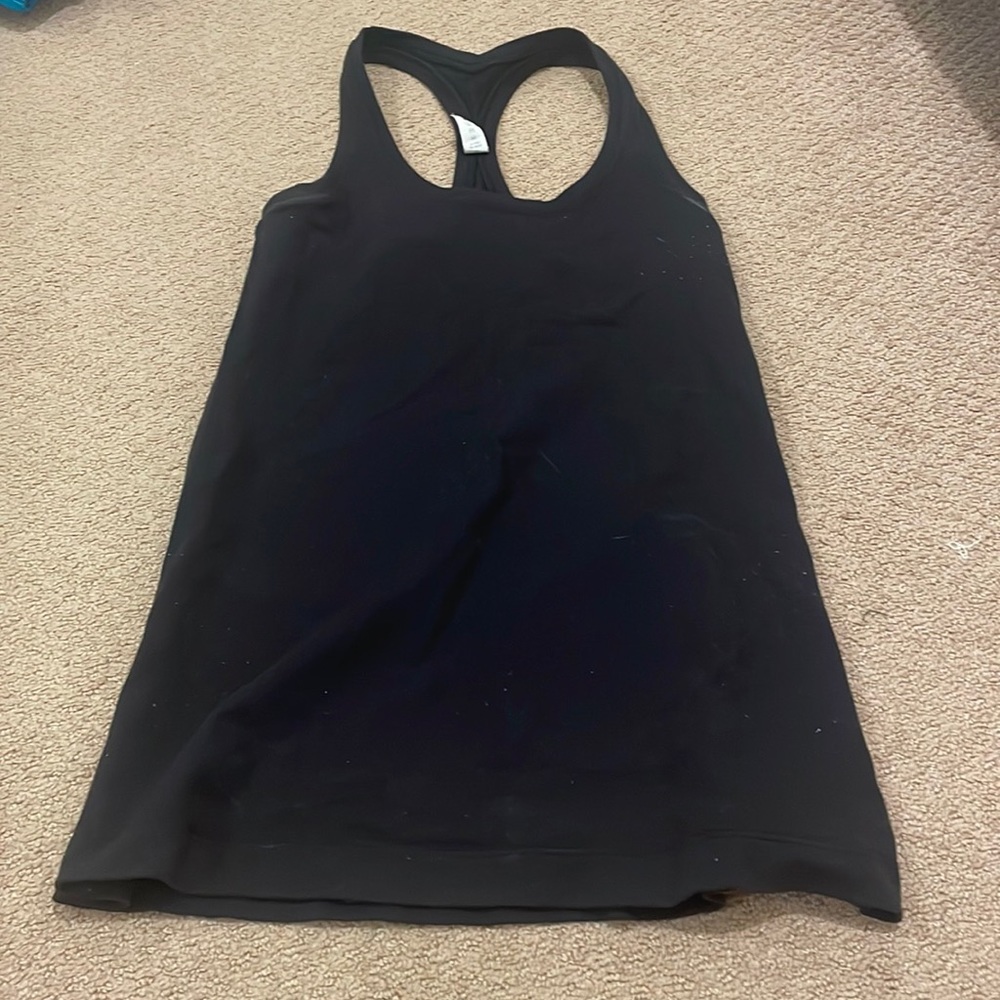 Black lululemon cool racerback tank top size 4